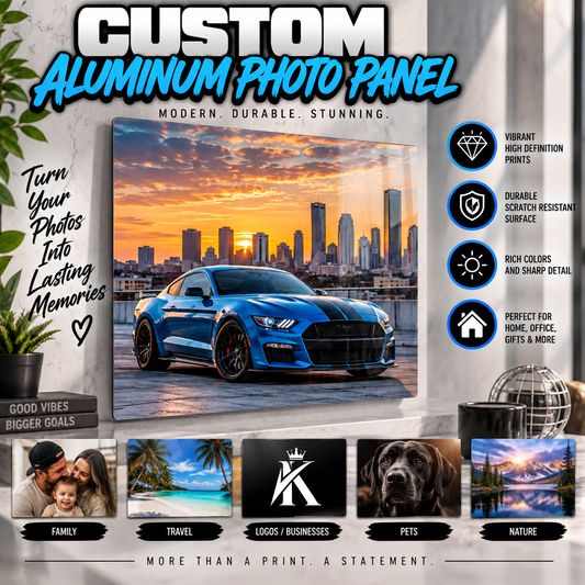 Custom Aluminum Photo Panel – Personalized Metal Wall Art Print for Home & Office