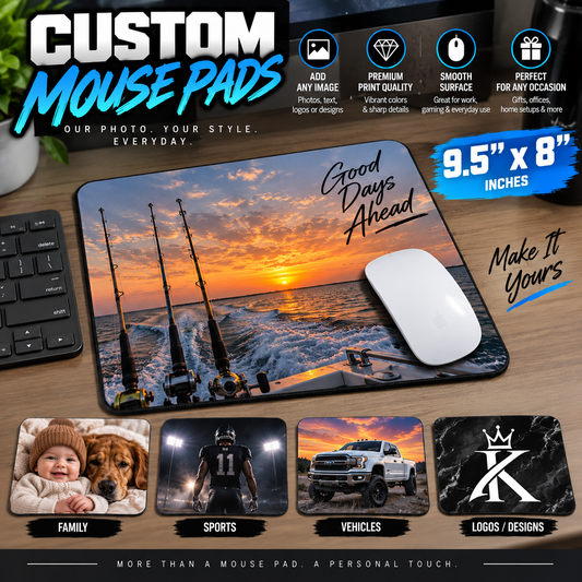 Custom Mouse Pad 9.5x8 – Personalized Photo Mouse Pad for Work, Gaming & Gifts