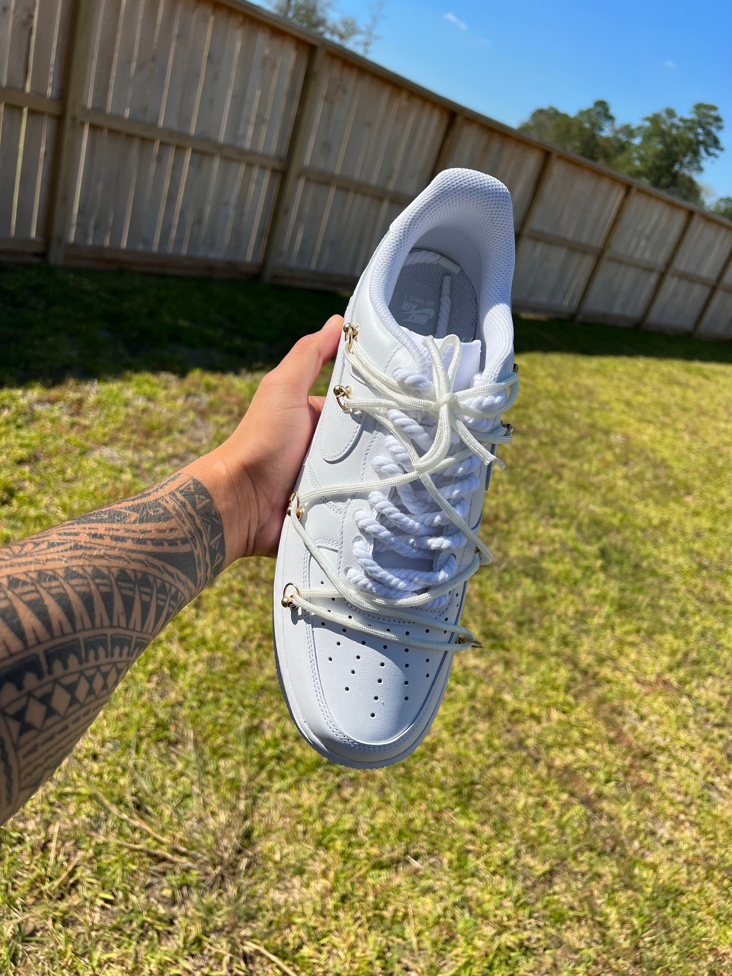 Triple white – Hand-Painted Custom Nike Air Force 1 Sneakers | KloudCustoms